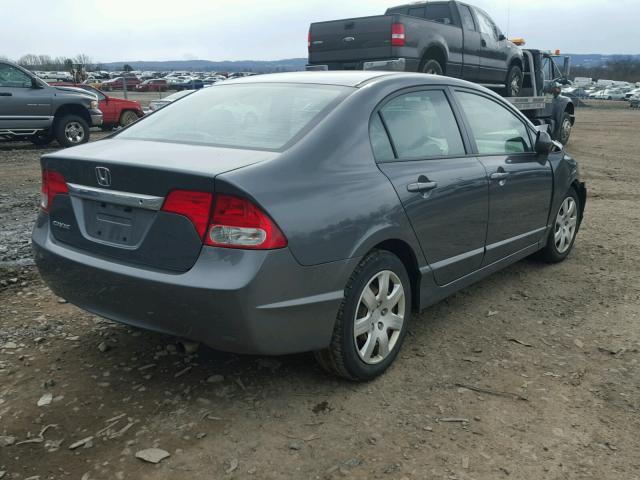 2HGFA16579H322967 - 2009 HONDA CIVIC LX GRAY photo 4