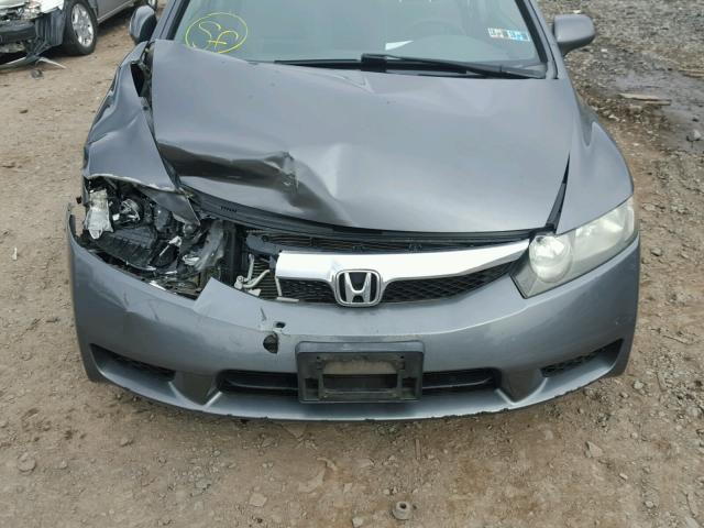 2HGFA16579H322967 - 2009 HONDA CIVIC LX GRAY photo 7