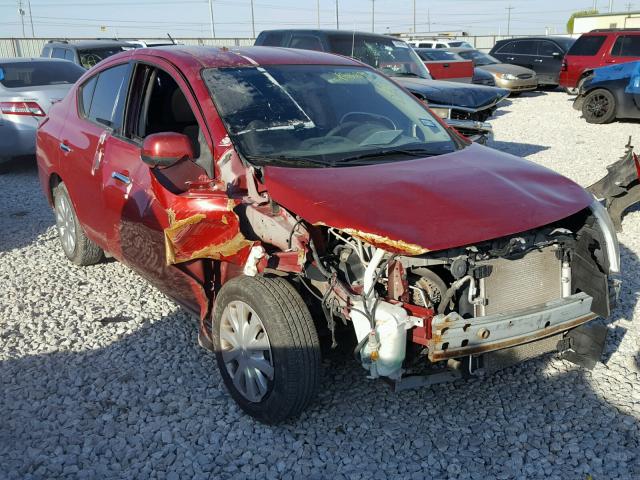 3N1CN7AP9EL825213 - 2014 NISSAN VERSA S RED photo 1