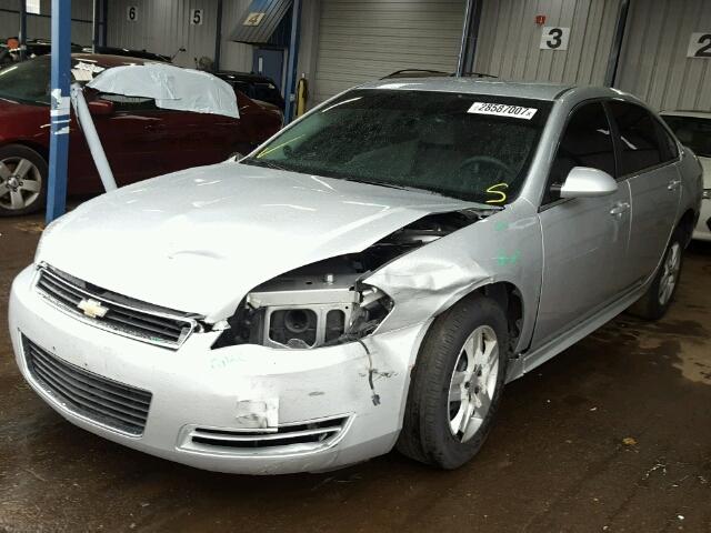 2G1WB57K391307567 - 2009 CHEVROLET IMPALA LS SILVER photo 2