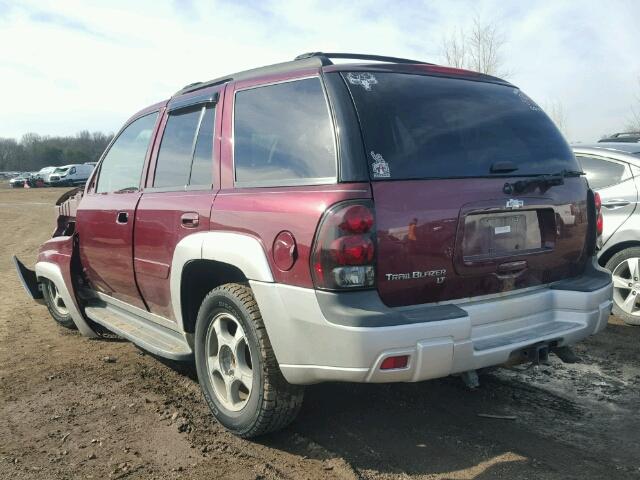 1GNDT13S952196809 - 2005 CHEVROLET TRAILBLAZE MAROON photo 3