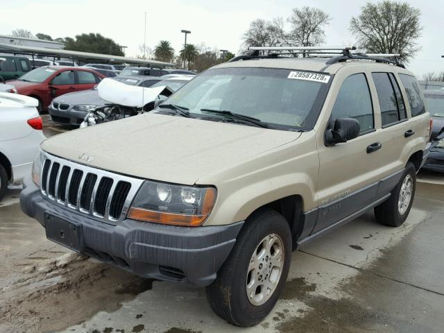 1J4GW48SX1C710060 - 2001 JEEP GRAND CHER BEIGE photo 2