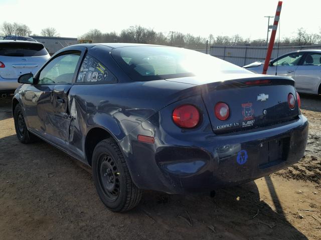 1G1AK18F887321485 - 2008 CHEVROLET COBALT LS BLACK photo 3