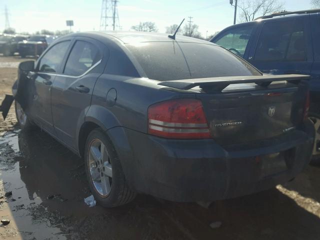 1B3LC76M88N139929 - 2008 DODGE AVENGER R/ BLACK photo 3