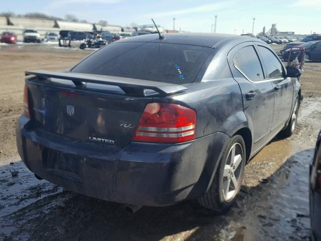 1B3LC76M88N139929 - 2008 DODGE AVENGER R/ BLACK photo 4