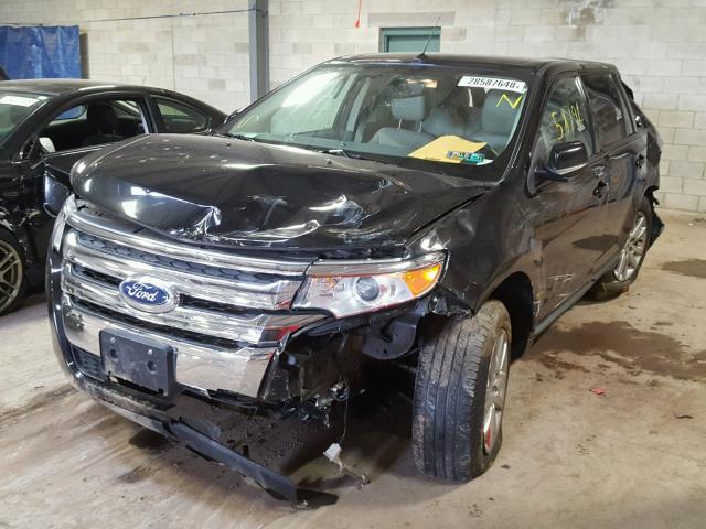 2FMDK4JC5DBB40900 - 2013 FORD EDGE SEL BLACK photo 2