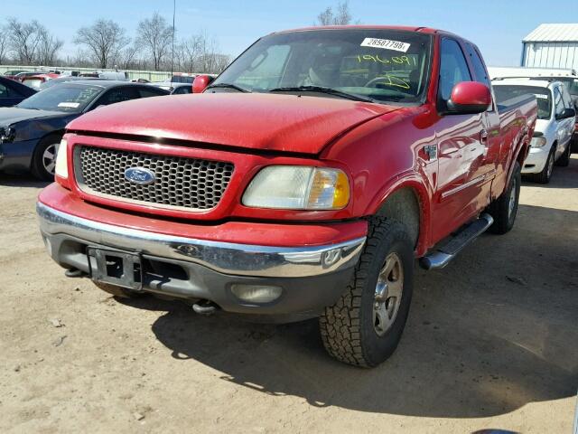 1FTRX18L02NB92257 - 2002 FORD F150 RED photo 2