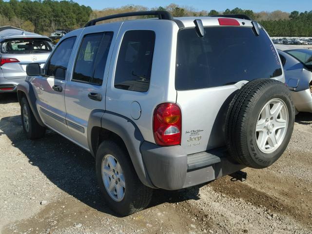 1J4GL48K12W338696 - 2002 JEEP LIBERTY SP SILVER photo 3