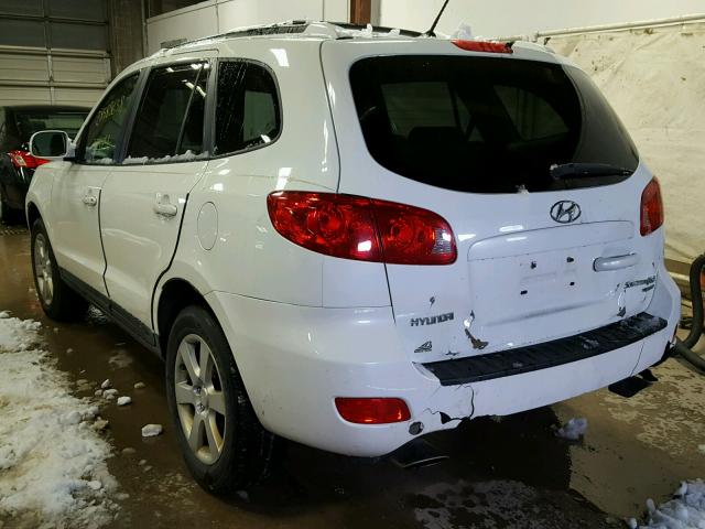 5NMSH73E67H016022 - 2007 HYUNDAI SANTA FE S WHITE photo 3