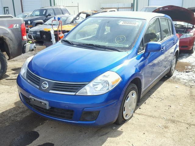 3N1BC13E79L452608 - 2009 NISSAN VERSA S BLUE photo 2