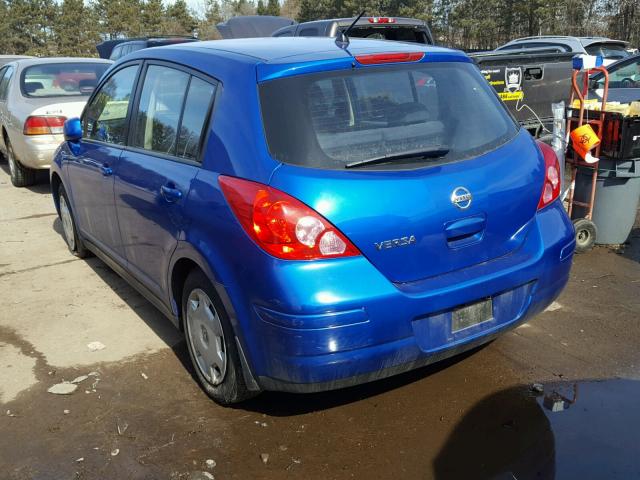 3N1BC13E79L452608 - 2009 NISSAN VERSA S BLUE photo 3