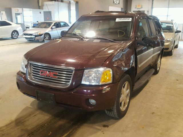 1GKDT13S172252838 - 2007 GMC ENVOY MAROON photo 2