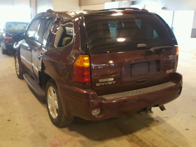 1GKDT13S172252838 - 2007 GMC ENVOY MAROON photo 3