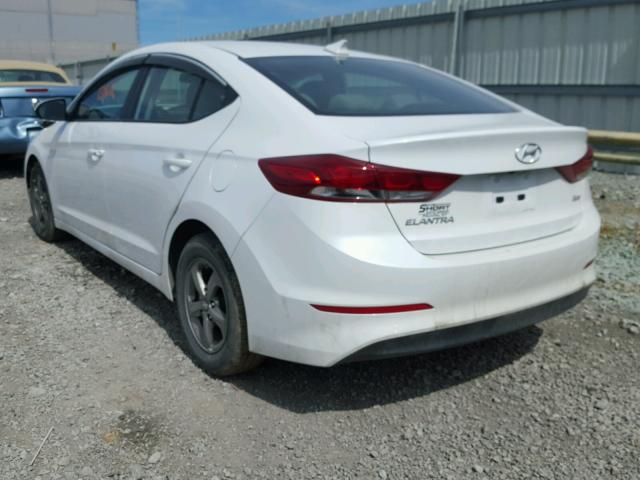 5NPD94LA2HH105818 - 2017 HYUNDAI ELANTRA EC WHITE photo 3