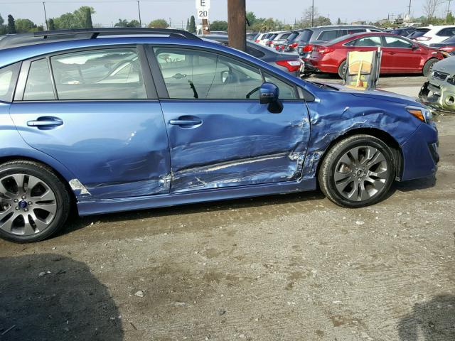 JF1GPAT69FG265926 - 2015 SUBARU IMPREZA SP BLUE photo 9