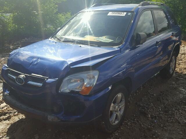 KNDJF724497571491 - 2009 KIA SPORTAGE BLUE photo 2