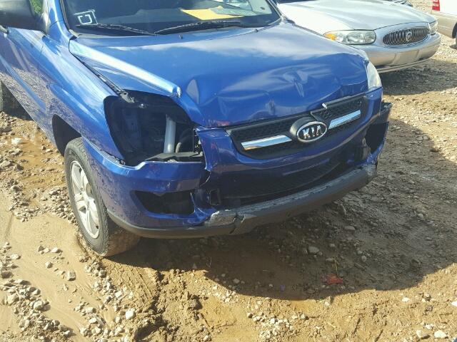 KNDJF724497571491 - 2009 KIA SPORTAGE BLUE photo 9