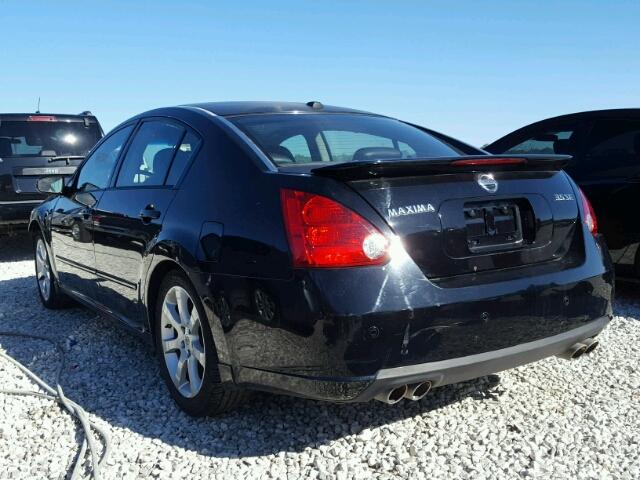 1N4BA41E38C811699 - 2008 NISSAN MAXIMA SE BLACK photo 3