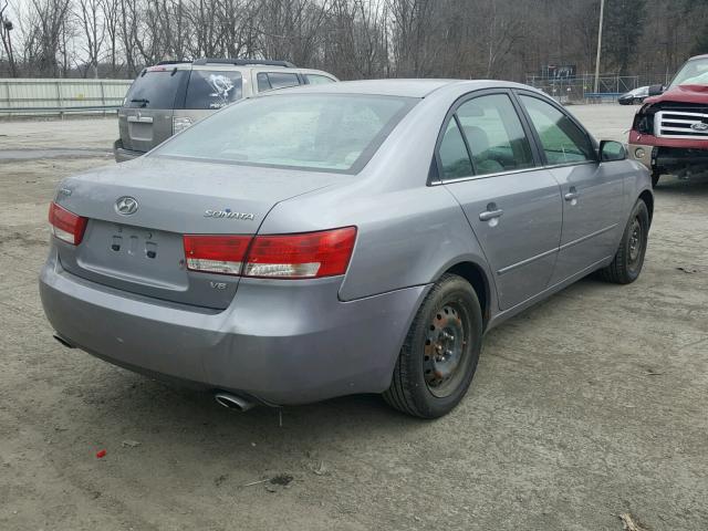 5NPEU46F16H028205 - 2006 HYUNDAI SONATA GLS GRAY photo 4