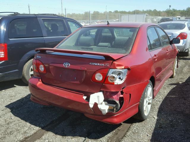 2T1BR32E45C477889 - 2005 TOYOTA COROLLA CE RED photo 4