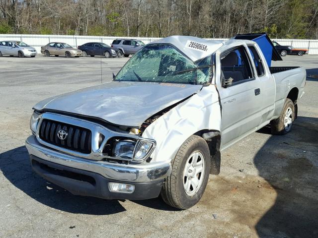 5TEVL52NX4Z456208 - 2004 TOYOTA TACOMA XTR SILVER photo 2