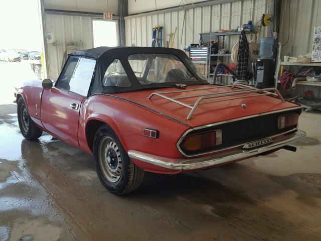 FK33559U - 1972 TRIUMPH CAR SPITFIRE RED photo 3