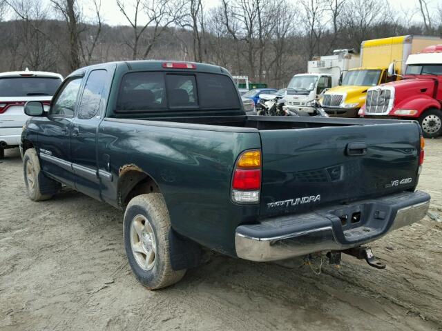 5TBBT44192S298325 - 2002 TOYOTA TUNDRA ACC GREEN photo 3