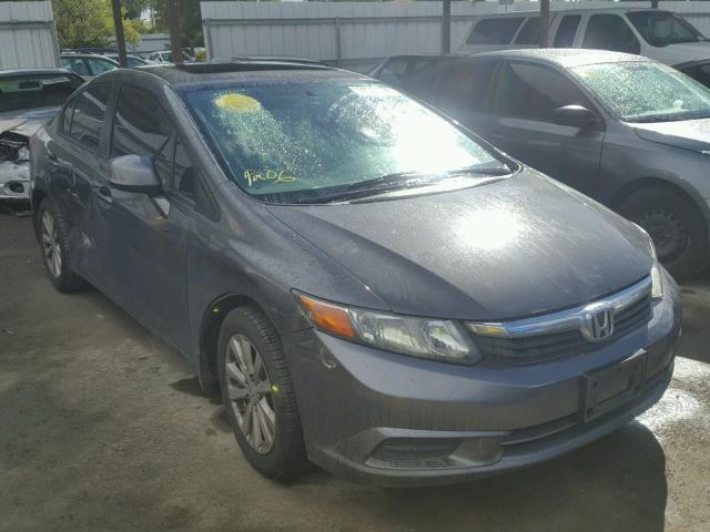 2HGFB2F93CH550607 - 2012 HONDA CIVIC EXL GRAY photo 1
