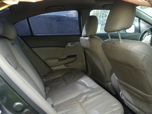 2HGFB2F93CH550607 - 2012 HONDA CIVIC EXL GRAY photo 6