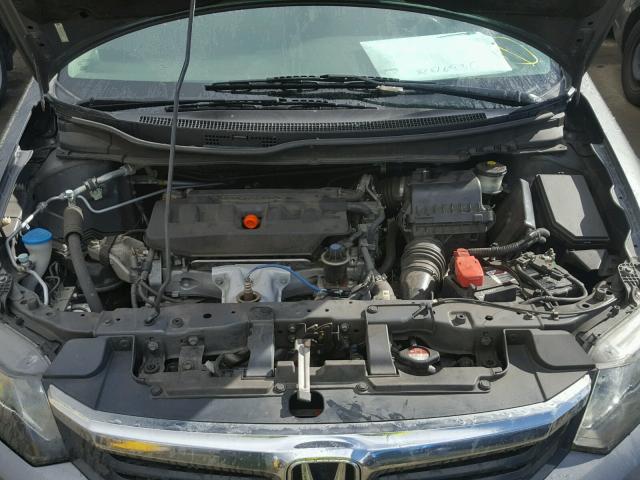 2HGFB2F93CH550607 - 2012 HONDA CIVIC EXL GRAY photo 7