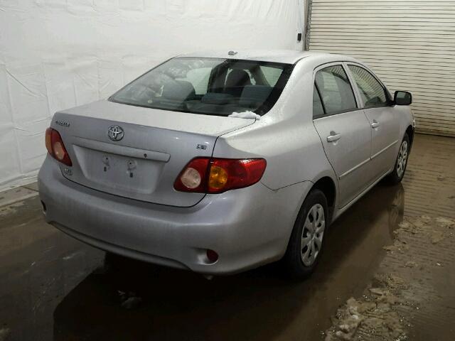 2T1BU4EE0AC316871 - 2010 TOYOTA COROLLA BA SILVER photo 4