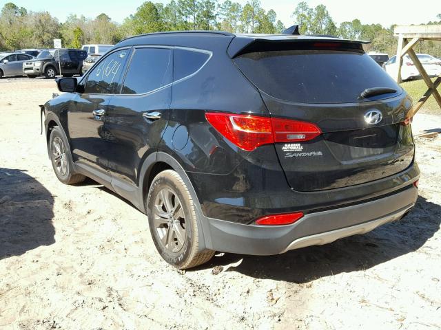 5XYZU3LB6EG229911 - 2014 HYUNDAI SANTA FE S BLACK photo 3