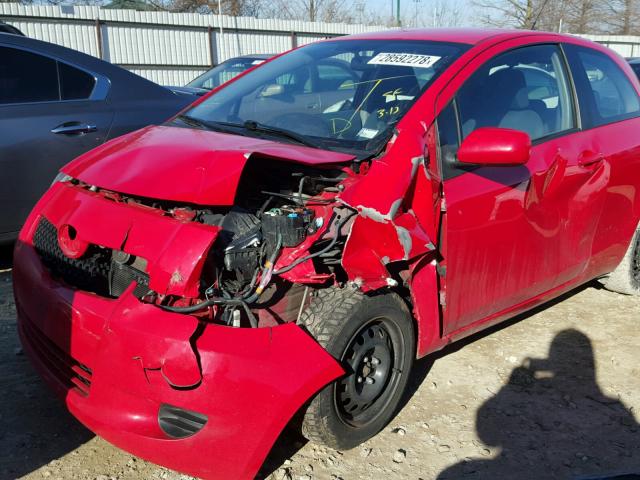 JTDJT923285196562 - 2008 TOYOTA YARIS RED photo 9