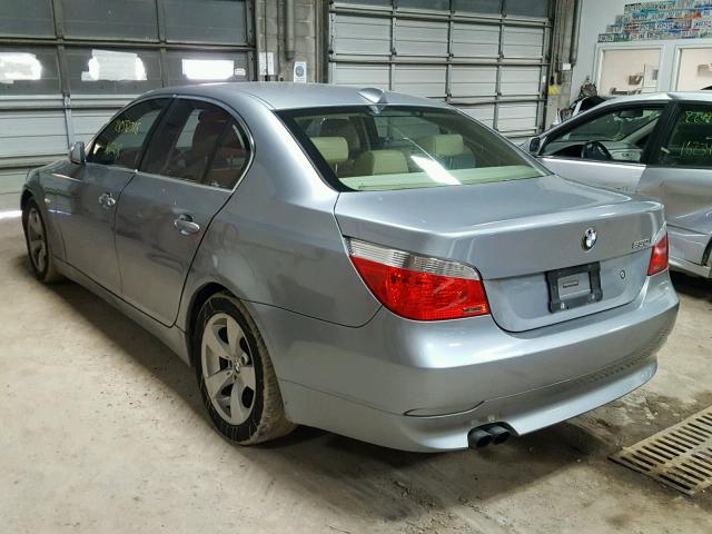 WBANE73506CM33474 - 2006 BMW 530 I SILVER photo 3