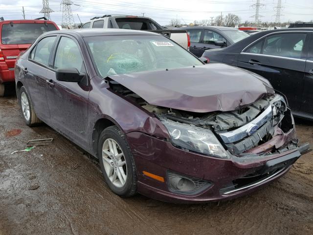 3FAHP0GA2BR290487 - 2011 FORD FUSION S MAROON photo 1