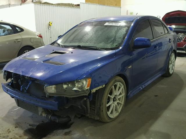 JA32V6FV4AU031745 - 2010 MITSUBISHI LANCER RAL BLUE photo 2