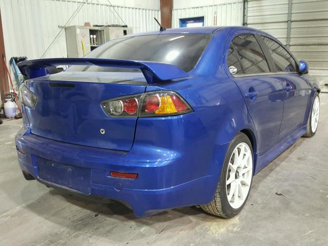 JA32V6FV4AU031745 - 2010 MITSUBISHI LANCER RAL BLUE photo 4