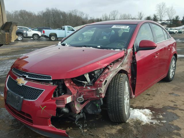 1G1PK5SC2C7316792 - 2012 CHEVROLET CRUZE ECO RED photo 2