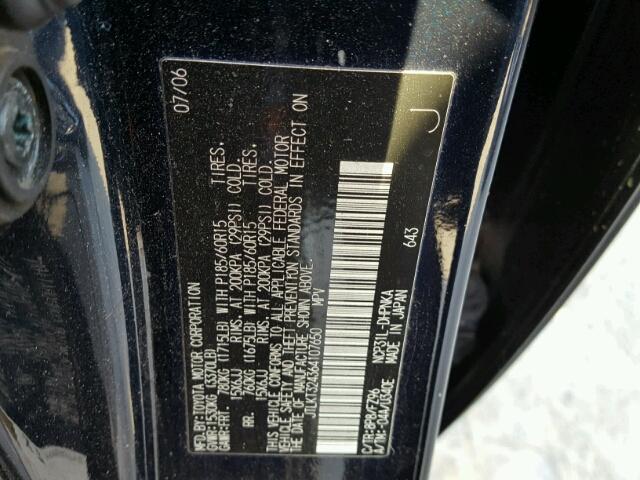 JTLKT324364107650 - 2006 TOYOTA SCION XB BLUE photo 10