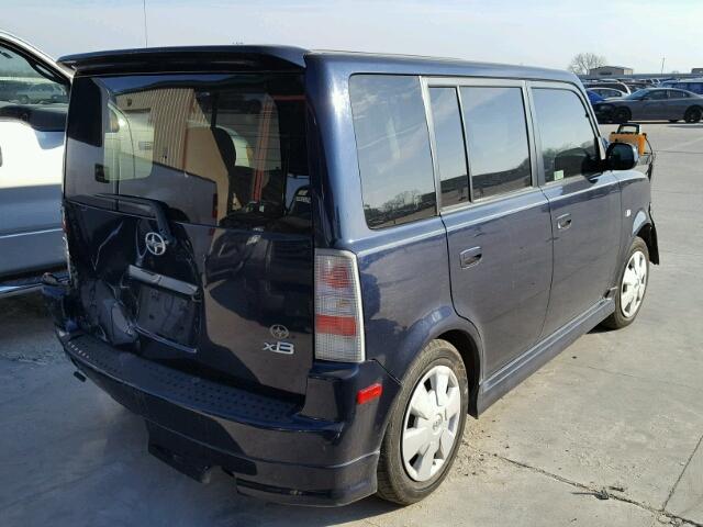 JTLKT324364107650 - 2006 TOYOTA SCION XB BLUE photo 4