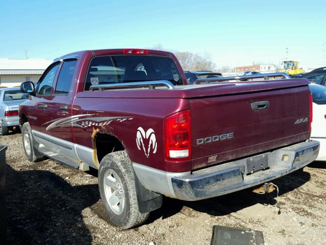 1D7HU18Z12S564527 - 2002 DODGE RAM 1500 MAROON photo 3