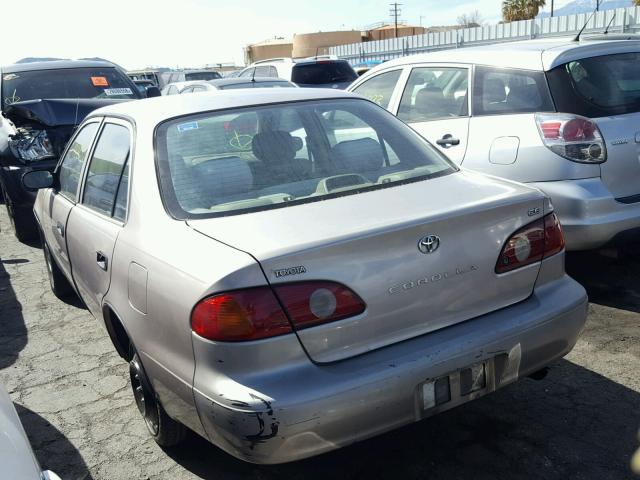 1NXBR12E01Z453702 - 2001 TOYOTA COROLLA CE GOLD photo 3