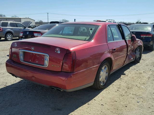 1G6KD54Y52U291944 - 2002 CADILLAC DEVILLE RED photo 4