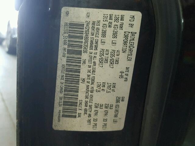 2A4GM68486R635036 - 2006 CHRYSLER PACIFICA T BLACK photo 10