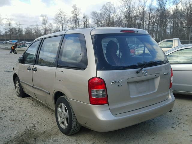 JM3LW28G610174544 - 2001 MAZDA MPV WAGON GOLD photo 3