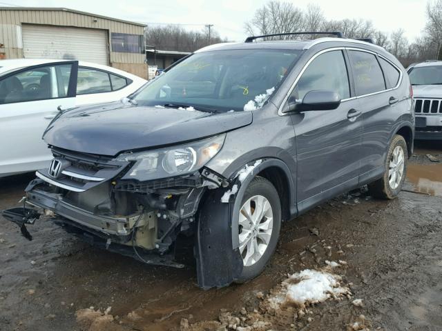 2HKRM4H75DH679065 - 2013 HONDA CR-V EXL GRAY photo 2