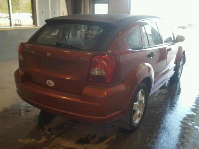 1B3HB48B87D164949 - 2007 DODGE CALIBER SX ORANGE photo 4