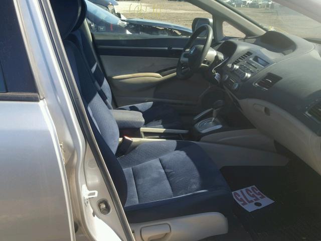 JHMFA36227S000662 - 2007 HONDA CIVIC HYBR SILVER photo 5