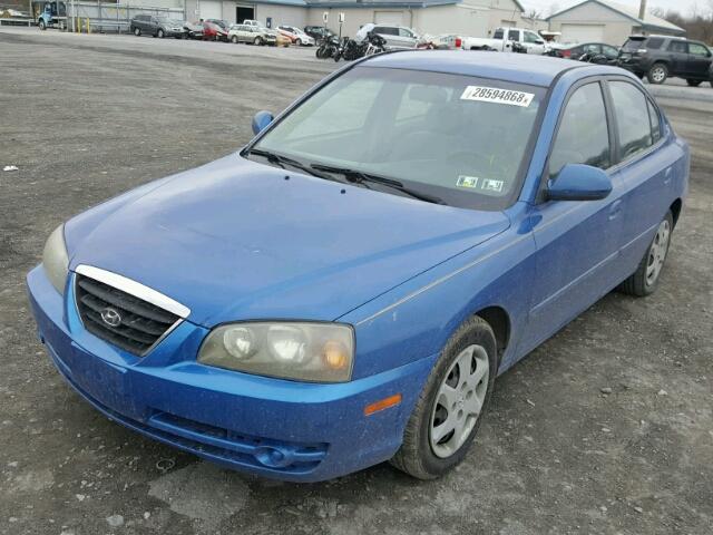 KMHDN46D84U901096 - 2004 HYUNDAI ELANTRA GL BLUE photo 2