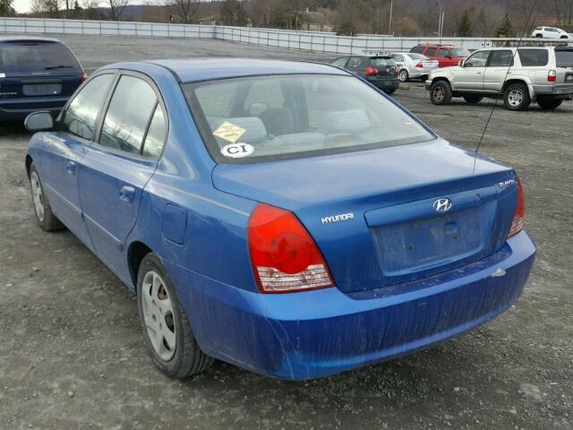 KMHDN46D84U901096 - 2004 HYUNDAI ELANTRA GL BLUE photo 3